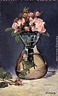Eduard Manet Moss Roses In A Vase painting